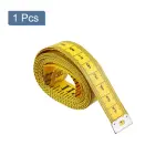 Unique Bargains 1pc 120-Inch Yellow Flexible Tailor Craft Ruler Tape Measure