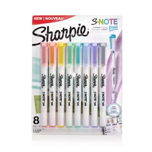 Sharpie S-Note 8pk Assorted Colors Dual Tip Creative Highlighters