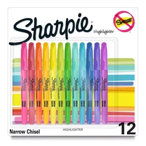 Sharpie 12-Count Assorted Colors Highlighters Pocket Fine Tip