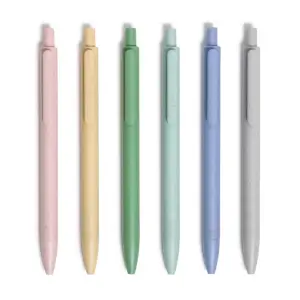 U Brands U-Eco 6pk (0.7mm Black Ink) Ballpoint Pens Core Speckle