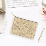 The Everygirl Tan- Blue Sky Zipper Pencil Pouch