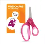 Fiskars 5-Inch Pink Sparkle SoftGrip Point Kids' Scissors