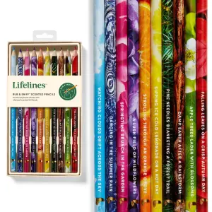 Lifelines 10pk Scented Colored Pencils - Infused with Essential Oil Blends