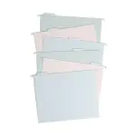 U Brands 6-Count 6 Pockets Hanging File Folders - Debossed Pastels