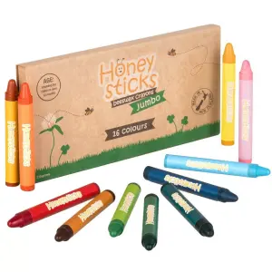 Honeysticks 16-Count Jumbo Easy-Grip Non Toxic Crayons