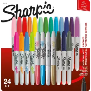 Sharpie 24pk Multicolored Permanent Markers Fine Tip