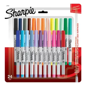 Sharpie 24pk Multicolored Permanent Markers Ultra Fine Tip