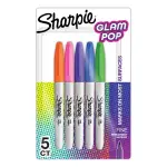 Sharpie 5pk Multicolored Permanent Markers Fine Glam Pop