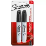 Sharpie 2pk Black Permanent Markers Chisel Tip