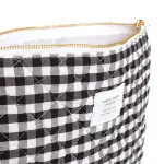 Sugar Paper Essentials 2pk Pencil Pouches Flax/Gingham