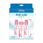 Dr. Brown's 3-Pack 8oz (0m+) Pink - Anti-Colic Options