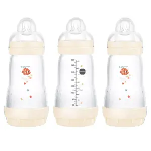 MAM 9oz/3pk - Shell (2m+) Easy Start Anti-Colic Baby Bottle