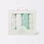 Cloud Island 4-Pack Pink Forest Frolic Flannel Baby Blankets