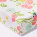 Cloud Island Pink - Fitted Crib Sheet Floral