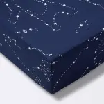 Cloud Island Fitted Crib Sheet Constellation - Navy