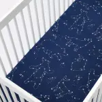 Cloud Island Fitted Crib Sheet Constellation - Navy