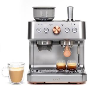 Cafe Bellissimo Stainless Steel Programmable Wi-Fi Semi-Automatic Espresso Machine with Drip Tray