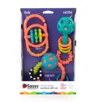 Sassy Toys 3-Count My First Rattles Newborn Gift Set