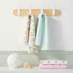 Cloud Island 4-Pack Flannel Baby Blankets Floral Fields