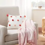 Cloud Island Pink - Solid Satin Edge Plush Blanket