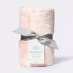 Cloud Island Pink - Solid Satin Edge Plush Blanket