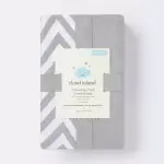 Cloud Island 2-Pack Chevron/Gray - Fitted Jersey Crib Sheet