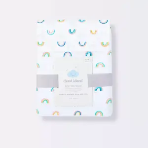 Cloud Island Rainbow Pattern - Fitted Crib Sheet