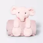 Cloud Island Plush Blanket with Soft Toy - Pink Elephant