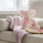 Cloud Island Plush Blanket with Soft Toy - Pink Elephant