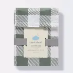 Cloud Island Green Gingham - Fitted Crib Sheet