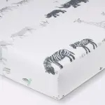 Cloud Island Fitted Crib Sheet - Two by Two Animals