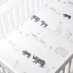 Cloud Island Fitted Crib Sheet - Two by Two Animals