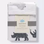 Cloud Island Fitted Crib Sheet - Two by Two Animals