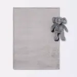 Cloud Island Plush Blanket with Soft Toy - Gray Elephant