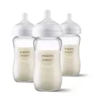 Philips Avent 3-Pack 8oz Clear - Glass Natural Baby Bottle with Natural Response Nipple