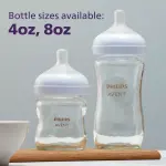 Philips Avent 3-Pack 8oz Clear - Glass Natural Baby Bottle with Natural Response Nipple