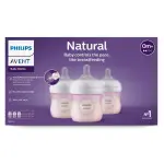 Philips Avent 4oz Pink - Natural Baby Bottle with Natural Response Nipple