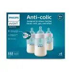 Philips Avent 3-Pack 9oz Clear Anti-Colic Bottle with AirFree Vent