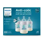 Philips Avent 3-Pack 4oz Clear - Anti-Colic Baby Bottle with AirFree Vent