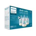 Philips Avent 3-Pack 4oz Clear - Anti-Colic Baby Bottle with AirFree Vent