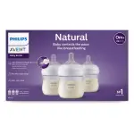 Philips Avent 3-Pack Clear - Natural Baby Bottle with Natural Response Nipple