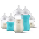 Philips Avent 7pc Glass Natural Bottle with Natural Response Nipple Baby Set