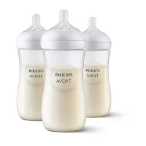 Philips Avent 11oz Clear - Natural Baby Bottle with Natural Response Nipple