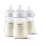 Philips Avent 3-Pack 9oz Clear - Natural Baby Bottle with Natural Response Nipple