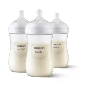 Philips Avent 3-Pack 9oz Clear - Natural Baby Bottle with Natural Response Nipple