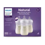 Philips Avent 3-Pack 9oz Clear - Natural Baby Bottle with Natural Response Nipple