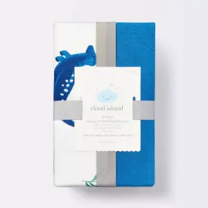 Cloud Island 2-Pack Solid Blue Fitted Jersey Crib Sheet