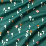 Cloud Island Fitted Crib Sheet Mushroom - Green