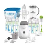 Dr. Brown's 38-Count Anti-Colic Options+ All-In-One Baby Bottle and Bottle Warmer Newborn Feeding Gift Setb