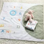 Cloud Island Milestone Swaddle Baby Blanket with Felt Frame - Multi Dot